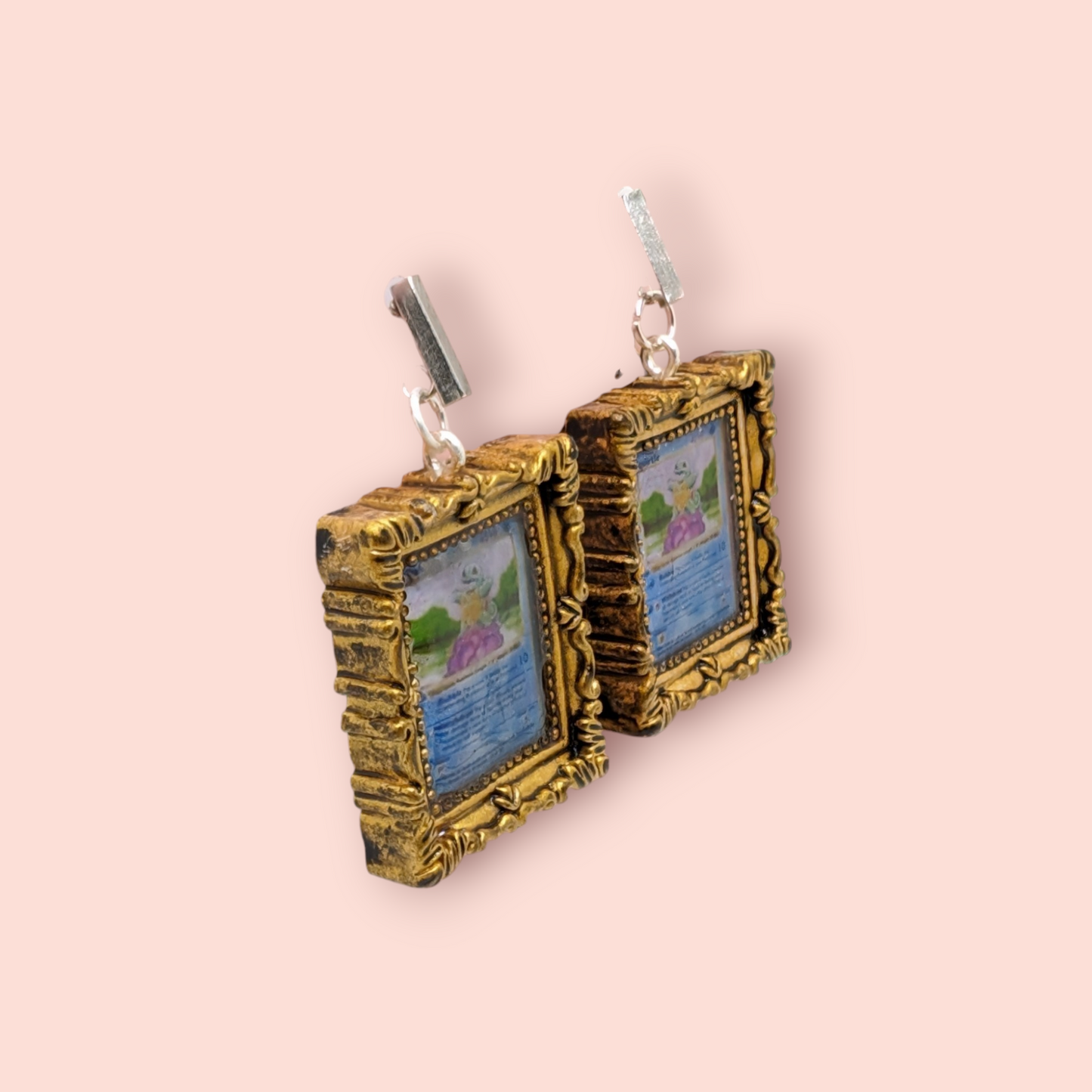 Squirtle hall of fame frame earrings