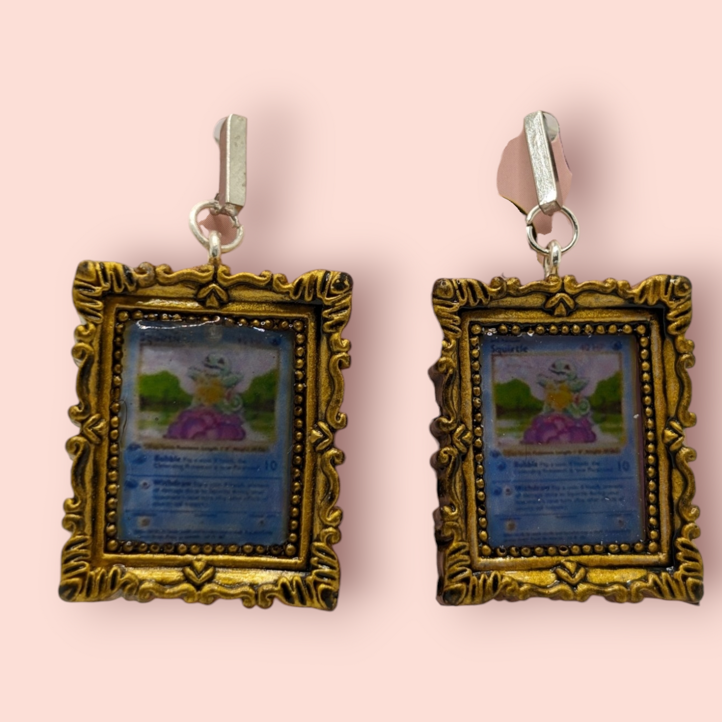 Squirtle hall of fame frame earrings