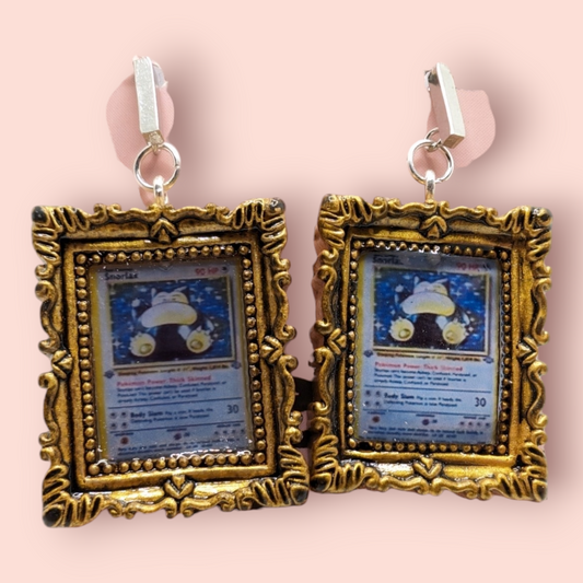 Snorlax hall of fame frame earrings