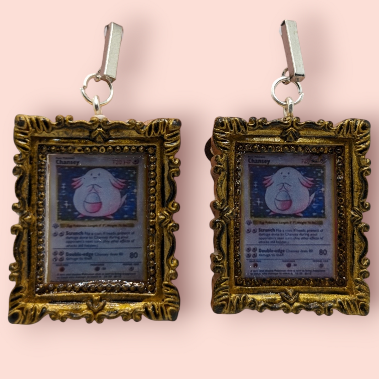 Chansey hall of fame frame earrings