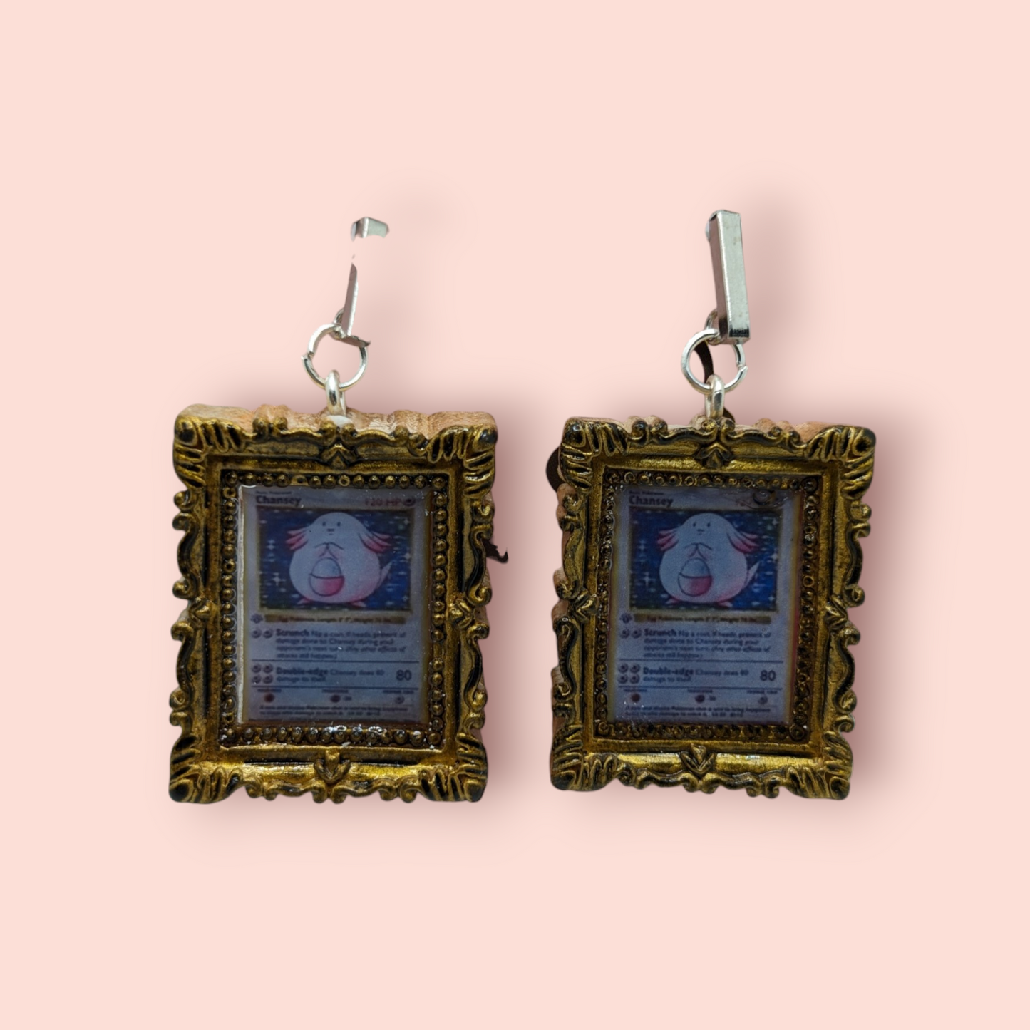 Chansey hall of fame frame earrings