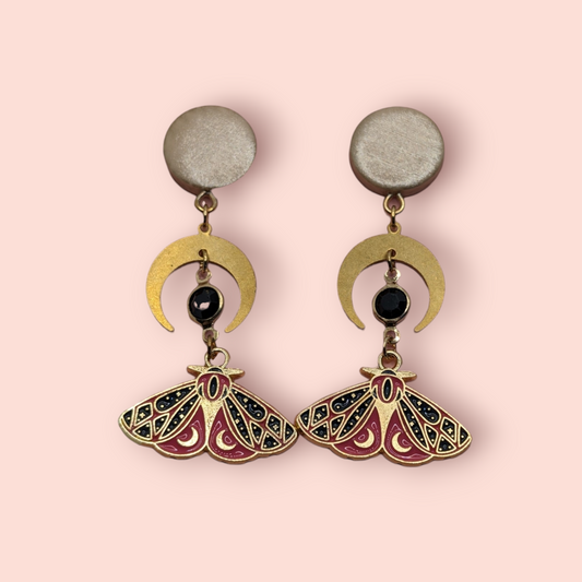 enchanting world of nature Magical Moth Earrings