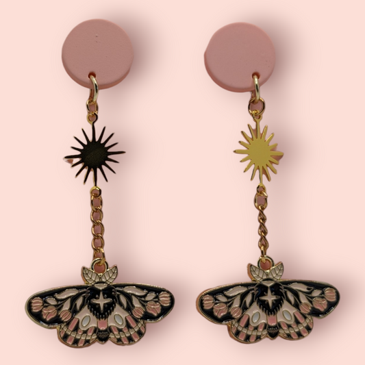 enchanting world of nature Magical Moth Earrings