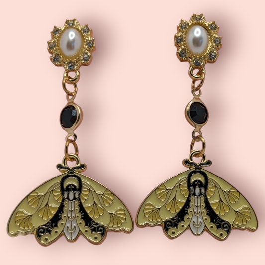 enchanting world of nature Magical Moth Earrings