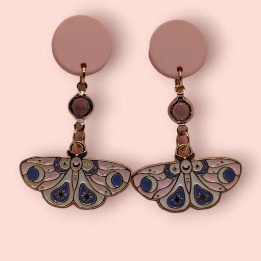 enchanting world of nature Magical Moth Earrings