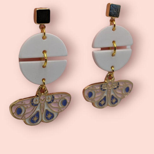 enchanting world of nature Magical Moth Earrings