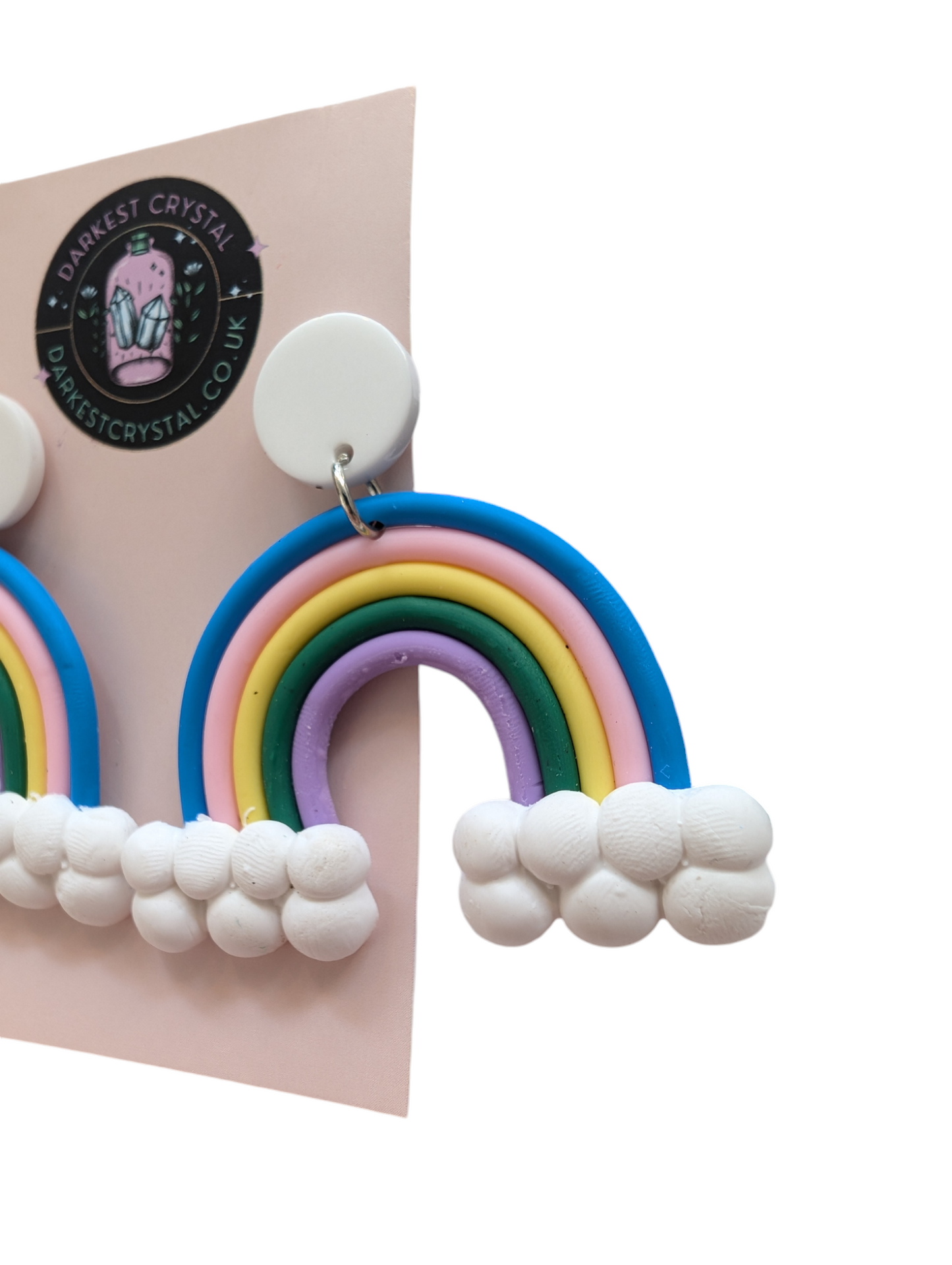 Chic Rainbow Delight: Handmade Polymer Clay Earrings