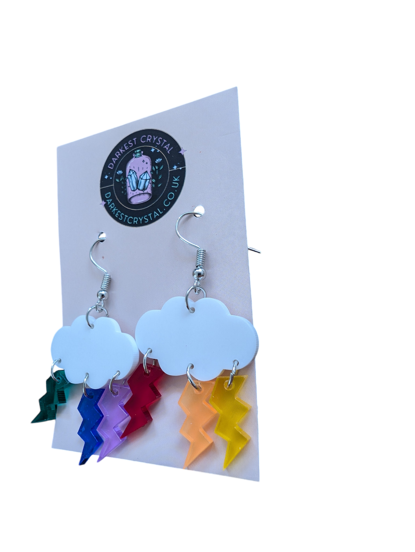 Chic Rainbow Delight: Handmade acrylic Earrings