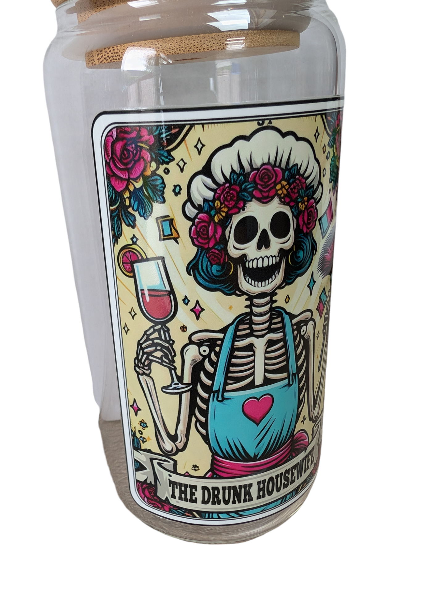 Glass Tumbler Gift Box -  "The drunk Housewife" 550ml borosilicate glass