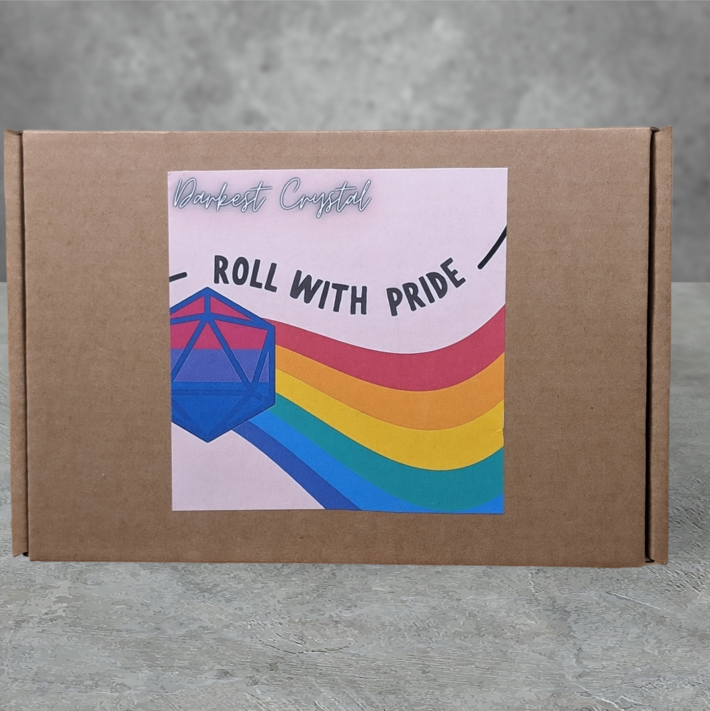 "I swing both ways" themed tabletop roleplay gaming dice gift set