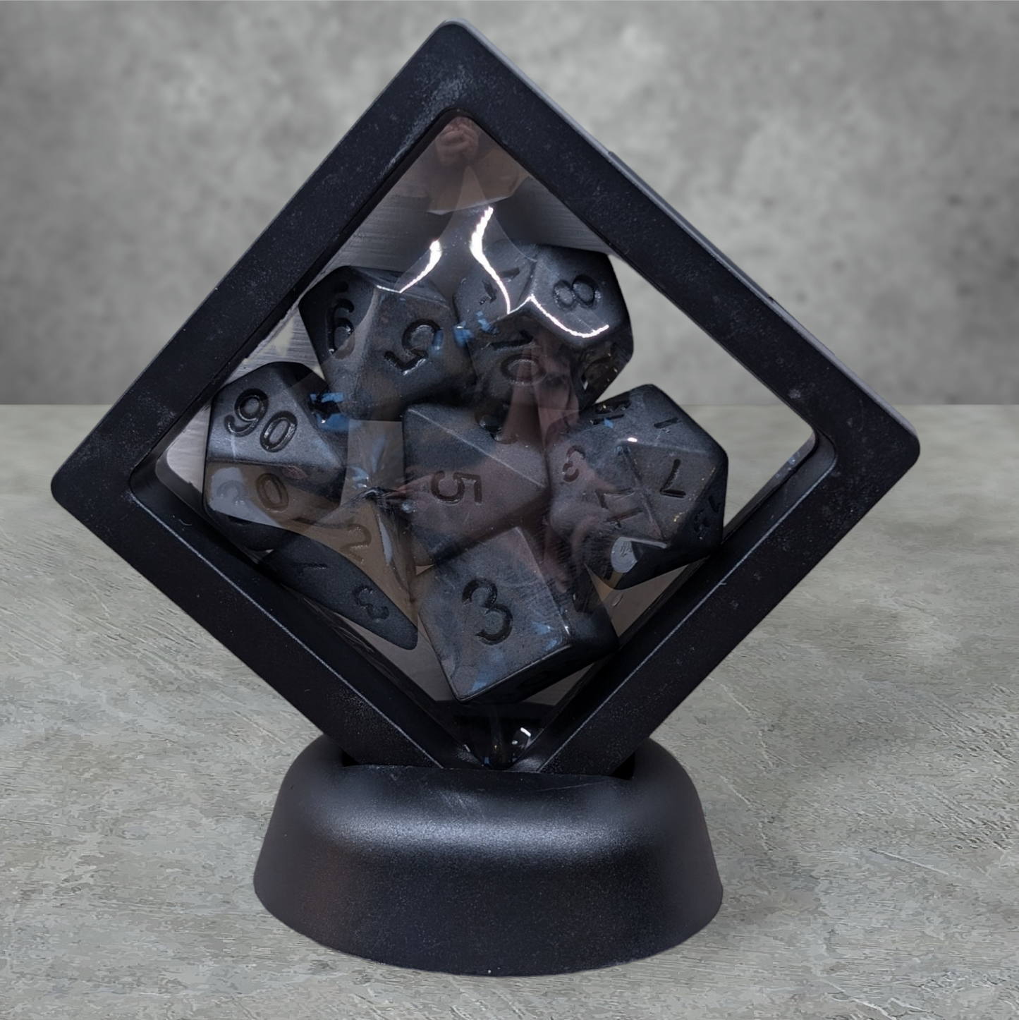 "wassup witches" themed tabletop roleplay gaming dice gift set