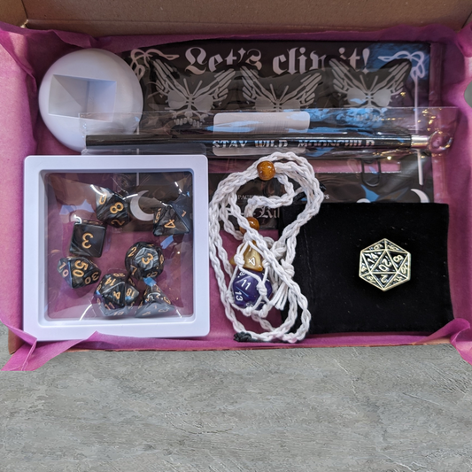 "Wassup witches" tabletop roleplay gaming dice gift set