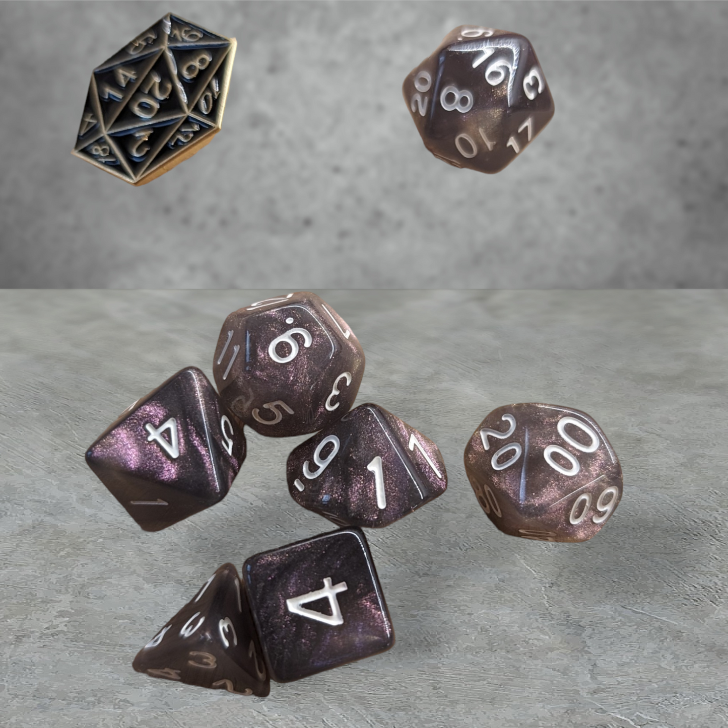 "high priestess" themed tabletop roleplay gaming dice gift set